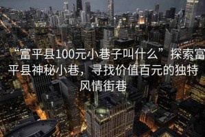 “富平縣100元小巷子叫什么”探索富平縣神秘小巷，尋找價值百元的獨特風情街巷
