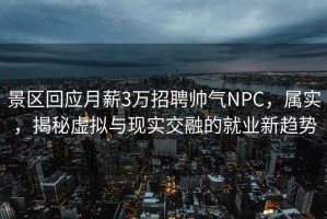 景區(qū)回應(yīng)月薪3萬(wàn)招聘帥氣NPC，屬實(shí)，揭秘虛擬與現(xiàn)實(shí)交融的就業(yè)新趨勢(shì)