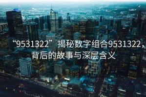 “9531322”揭秘數(shù)字組合9531322，背后的故事與深層含義