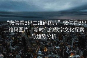 “微信看B碼二維碼圖片”微信看B碼二維碼圖片，新時代的數(shù)字文化探索與趨勢分析