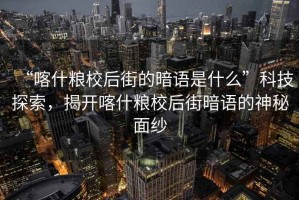“喀什糧校后街的暗語是什么”科技探索，揭開喀什糧校后街暗語的神秘面紗