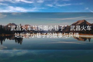 “武昌火車站后面小巷子”武昌火車站后面小巷子的故事與風(fēng)情