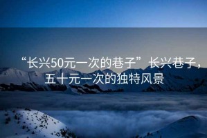 “長興50元一次的巷子”長興巷子，五十元一次的獨特風景