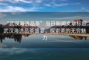 “武漢海選品茶”當日新聞文章標題，武漢海選品茶盛宴，探索茶的無窮魅力