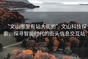 “文山哪里有站大街的”文山科技探索，探尋智能時代的街頭信息交互站