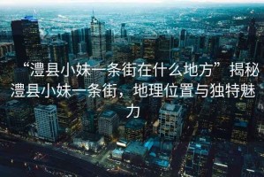 “澧縣小妹一條街在什么地方”揭秘澧縣小妹一條街，地理位置與獨(dú)特魅力