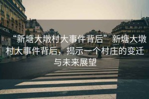 “新塘大墩村大事件背后”新塘大墩村大事件背后，揭示一個(gè)村莊的變遷與未來展望