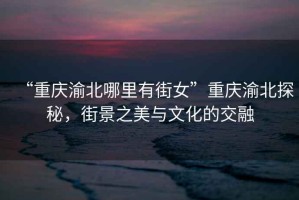 “重慶渝北哪里有街女”重慶渝北探秘，街景之美與文化的交融