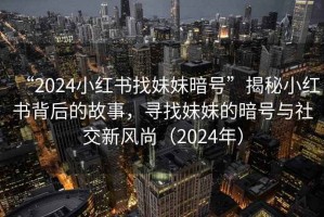 “2024小紅書找妹妹暗號”揭秘小紅書背后的故事，尋找妹妹的暗號與社交新風(fēng)尚（2024年）