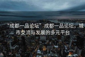 “成都一品論壇”成都一品論壇，城市交流與發(fā)展的多元平臺
