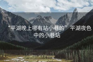 “平湖晚上哪有站小巷的”平湖夜色中的小巷站