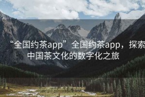 “全國約茶app”全國約茶app，探索中國茶文化的數(shù)字化之旅