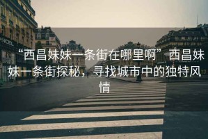 “西昌妹妹一條街在哪里啊”西昌妹妹一條街探秘，尋找城市中的獨(dú)特風(fēng)情