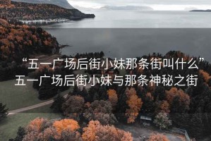 “五一廣場(chǎng)后街小妹那條街叫什么”五一廣場(chǎng)后街小妹與那條神秘之街