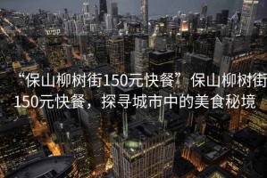 “保山柳樹街150元快餐”保山柳樹街150元快餐，探尋城市中的美食秘境