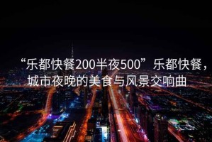 “樂都快餐200半夜500”樂都快餐，城市夜晚的美食與風(fēng)景交響曲