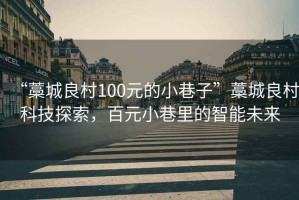 “藁城良村100元的小巷子”藁城良村科技探索，百元小巷里的智能未來