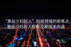“黑絲少婦后入”科技領(lǐng)域的新焦點(diǎn)，黑絲少婦后入現(xiàn)象及其技術(shù)內(nèi)涵