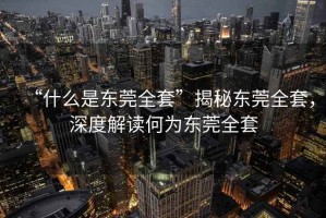 “什么是東莞全套”揭秘東莞全套，深度解讀何為東莞全套