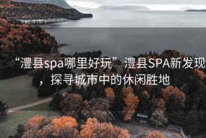 “澧縣spa哪里好玩”澧縣SPA新發(fā)現(xiàn)，探尋城市中的休閑勝地
