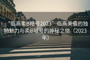 “臨高賣B暗號(hào)2023”臨高美景的獨(dú)特魅力與賣B暗號(hào)的神秘之旅（2023年）