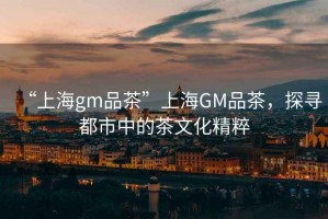 “上海gm品茶”上海GM品茶，探尋都市中的茶文化精粹