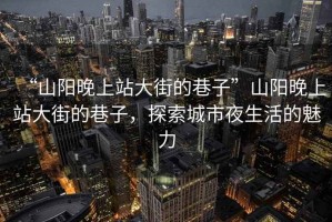 “山陽晚上站大街的巷子”山陽晚上站大街的巷子，探索城市夜生活的魅力