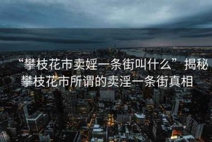 “攀枝花市賣婬一條街叫什么”揭秘攀枝花市所謂的賣淫一條街真相