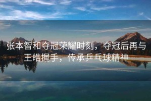 張本智和奪冠榮耀時刻，奪冠后再與王皓握手，傳承乒乓球精神