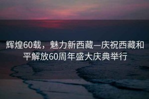 輝煌60載，魅力新西藏—慶祝西藏和平解放60周年盛大慶典舉行