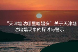 “天津塘沽哪里暗娼多”關于天津塘沽暗娼現(xiàn)象的探討與警示