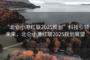 “北侖小港紅聯(lián)2025規(guī)劃”科技引領(lǐng)未來，北侖小港紅聯(lián)2025規(guī)劃展望