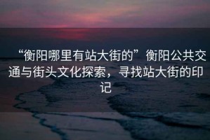 “衡陽(yáng)哪里有站大街的”衡陽(yáng)公共交通與街頭文化探索，尋找站大街的印記