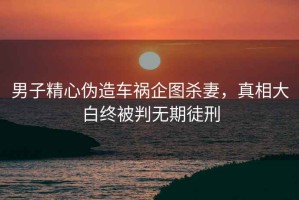 男子精心偽造車禍企圖殺妻，真相大白終被判無期徒刑