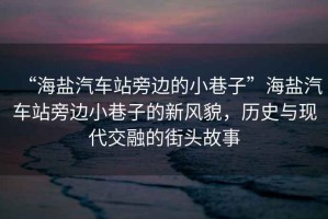 “海鹽汽車站旁邊的小巷子”海鹽汽車站旁邊小巷子的新風(fēng)貌，歷史與現(xiàn)代交融的街頭故事