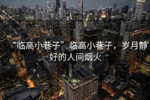 “臨高小巷子”臨高小巷子，歲月靜好的人間煙火