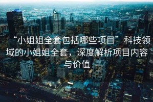 “小姐姐全套包括哪些項目”科技領(lǐng)域的小姐姐全套，深度解析項目內(nèi)容與價值
