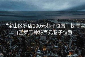 “寶山區(qū)羅店100元巷子位置”探尋寶山區(qū)羅店神秘百元巷子位置