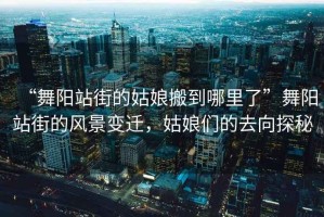 “舞陽站街的姑娘搬到哪里了”舞陽站街的風(fēng)景變遷，姑娘們的去向探秘