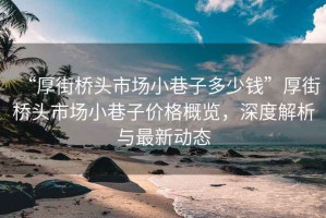 “厚街橋頭市場小巷子多少錢”厚街橋頭市場小巷子價格概覽，深度解析與最新動態(tài)