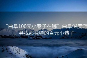 “曲阜100元小巷子在哪”曲阜深度游，尋找那獨特的百元小巷子