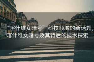 “喀什維女暗號(hào)”科技領(lǐng)域的新話(huà)題，喀什維女暗號(hào)及其背后的技術(shù)探索