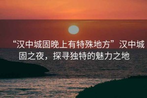 “漢中城固晚上有特殊地方”漢中城固之夜，探尋獨特的魅力之地