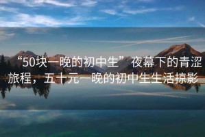 “50塊一晚的初中生”夜幕下的青澀旅程，五十元一晚的初中生生活掠影