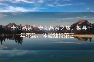 “貴陽品茶”貴陽品茶之旅，探尋千年茶韻，體驗獨特茶藝