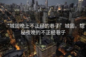 “城固晚上不正經(jīng)的巷子”城固，隱秘夜晚的不正經(jīng)巷子