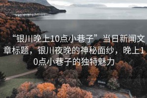 “銀川晚上10點小巷子”當日新聞文章標題，銀川夜晚的神秘面紗，晚上10點小巷子的獨特魅力