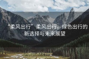 “柔風(fēng)出行”柔風(fēng)出行，綠色出行的新選擇與未來展望