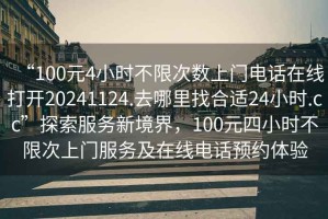 “100元4小時不限次數(shù)上門電話在線打開20241124.去哪里找合適24小時.cc”探索服務(wù)新境界，100元四小時不限次上門服務(wù)及在線電話預(yù)約體驗