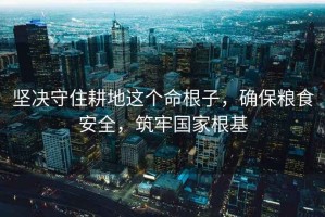 堅決守住耕地這個命根子，確保糧食安全，筑牢國家根基